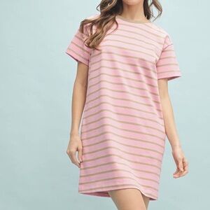 SOLD WISHLIST Striped T-Shirt Mini Dress